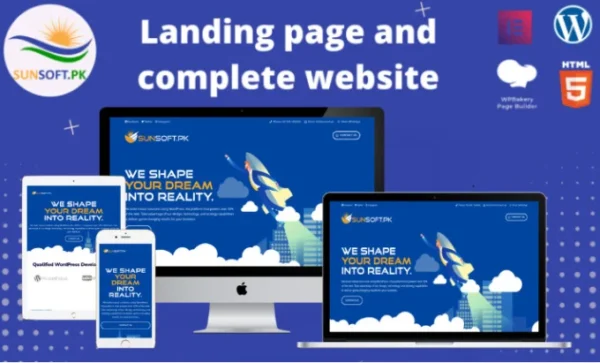 I will create landing page and complete wordpress website